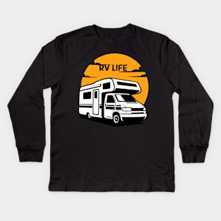 Explore in Style RV Shirt, Soft Vintage-Inspired Motorhome T-Shirt, Great Gift for Wanderlust Spirits, Unique Nomad Gift Kids Long Sleeve T-Shirt
